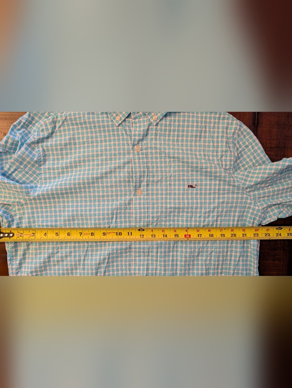 Vineyard Vines Performance Men's Light Blue Teal Classic Fit Tucker Shirt Large - Picture 4 of 15